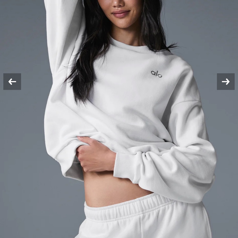 ALO Yoga Women's Classic White Hoodie